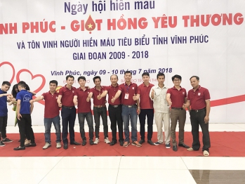 Hoan My responds to the movement of blood donation under the program of trade union of Vinh Phuc province